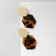 Acryl Earrings "Geometry", brown color in gold