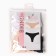 Set of women's panties Thong (3 pcs.), Black/beige color, size 44 (m)