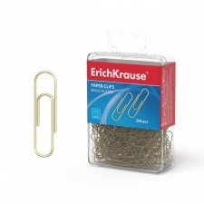 Office paper clips 28mm, 200pcs, ore, Erichkrause, plastic box