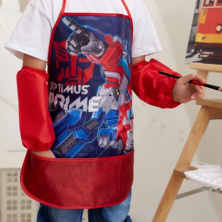 Apron with children "Optimus Prime", transformers, 49x39 cm-3