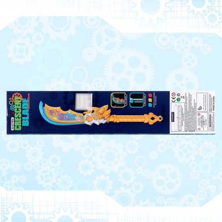 Glef sword, with gears, light and sound effects, works from batteries, mix color-6