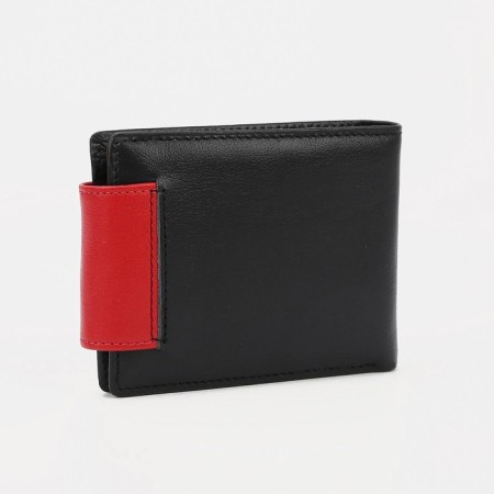 Women's wallet on a magnet, black color-1