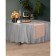 Round tablecloth, size 160x160 cm, gray color