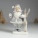 Polystone souvenir "Santa Claus in a gray coat with a gray deer" 10.5x6x15.5 cm
