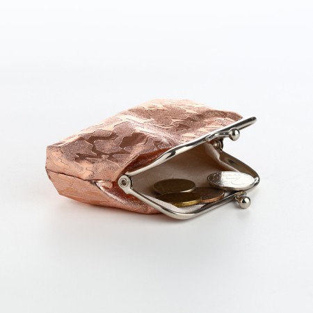 Women's wallet on the farmar, bronze color-5
