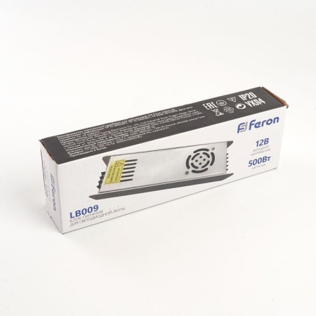 Electronic transformer for 12 W LED tape, Feron, LB009, 40A, 500 W-3