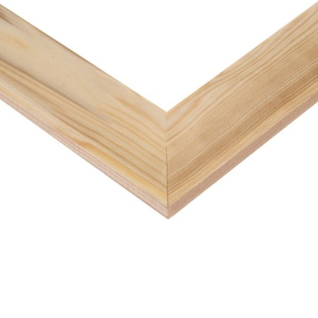 Frame for paintings (mirrors) 50 x 60 cm, profile 37 x 18 mm, emma, unpainted wood (suitable for decoration)-2