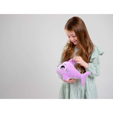 Soft toy "Shark", purple color-1
