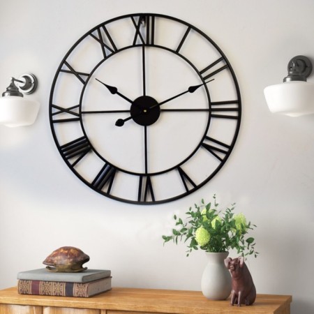Wall clock, series: loft, "talent", discrete move, D-60 cm-7
