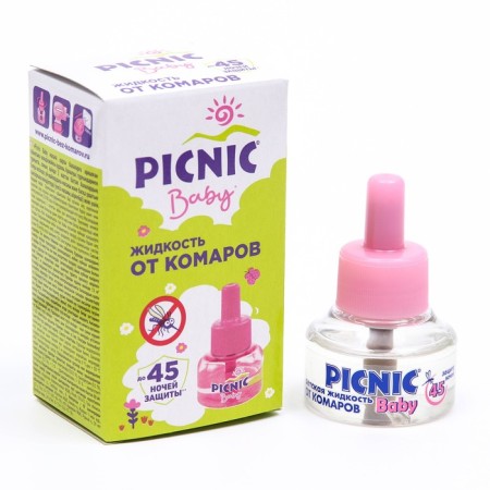 An additional bottle of mosquitoes "Picnic Baby", with chamomile extract, 45 nights, 30 ml 146