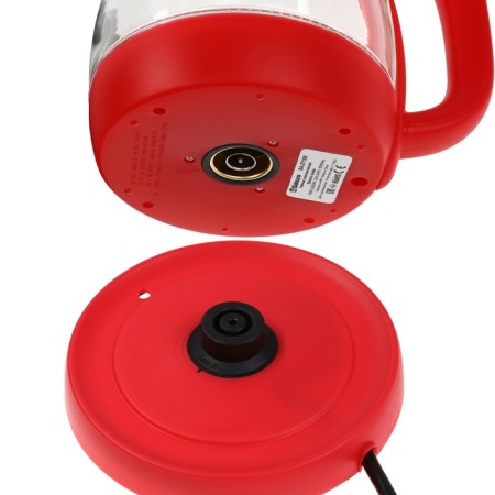 Electric kettle Sakura SA-2715R, glass, 1.7 l, 2200 watts, red-6