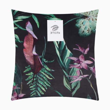 Pillowess Decorative Ethel Tropical Leaves 45x45cm, Polyester, Velur-4