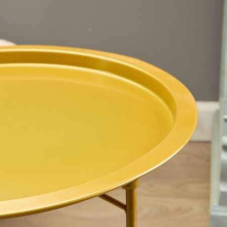 Coffee table, golden tray-1