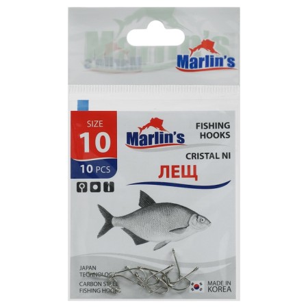 Hook Marlin’s bream Cristal Ni No. 10, 10 pcs.