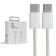 Type-C cable-Type-C, 3 A, 60 W, 1 m, data transfer, braid fabric, white