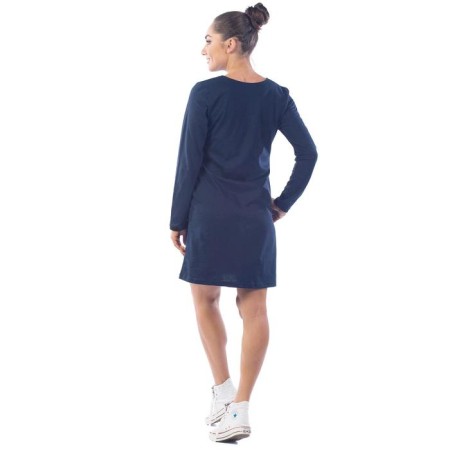 Women's tunic with long sleeve Airport, size 52, dark blue color-3