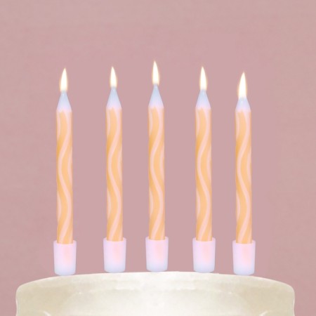 Candles for the cake "Happy Birthday", orange.-6