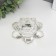 Lotus glass candlestick 12x12x5.5 cm