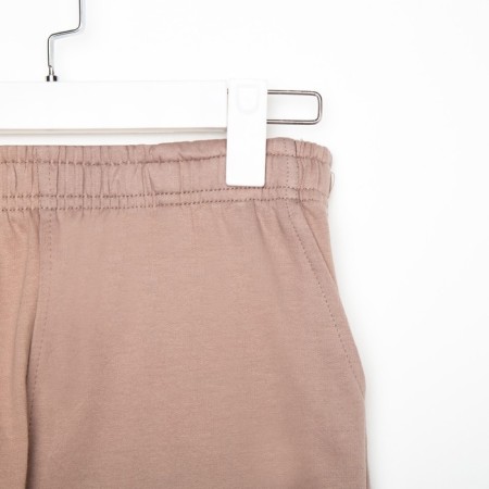Pants for the boy are beginning, beige color, height 140 cm-1