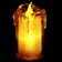 The candle is LED, burning yellow