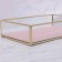 Organizer for storage "Pink Ripples", glass, 1 section, 24 × 14 × 5 cm, transparent/copper/pink color