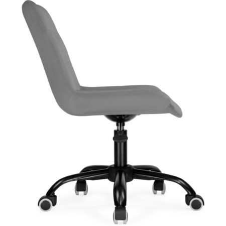 Computer chair Ordi Metal/velor, black/gray 56x65x85 cm-2
