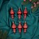 Christmas tree toy "Icrugaisic icicles Figure shine" (set 6 pcs) 4x11 cm, red