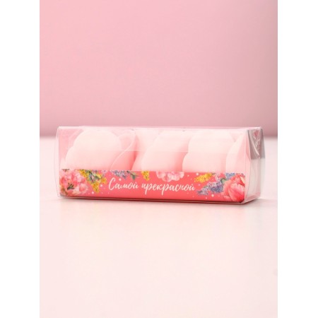 Solid petal soap "the most beautiful", 3 pcs, pale pink color-4