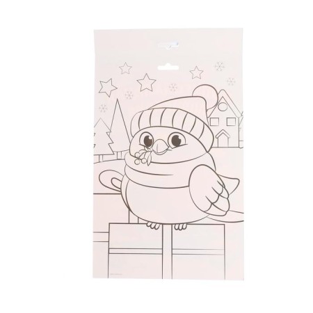 New Year's application with polygonal figures "New Year. Bullfinch"-5