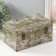 Casket wood to the leatherette "map" 24x14x12 cm