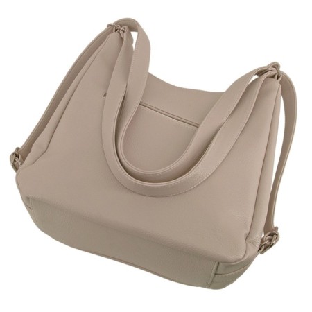 Women's bag B2821-24110, beige color, artificial leather, 24x11x27 cm-1