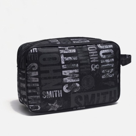 Lightning cosmetic bag, external pocket, pen, black color-1