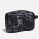 Lightning cosmetic bag, external pocket, pen, black color
