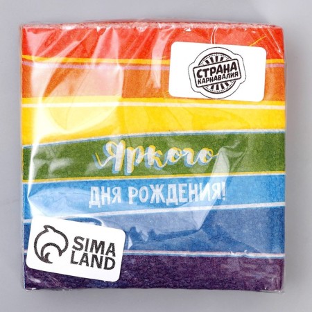 Napkin paper single -layer “Bright Birthday”, 24 × 24 cm, in a set of 20 pcs.-2