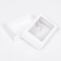 The box is folding, the lid is, with the window, white, 14 x 10 x 4 cm,