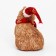 Decorative souvenir from natural materials “Bear in a scarf and cap” 15 × 17 × 20 cm