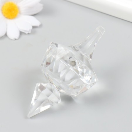 Decor for creativity plastic "Figure icicles, crystal" Transparent 4.3x4.3x8.3 cm-1