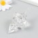 Decor for creativity plastic "Figure icicles, crystal" Transparent 4.3x4.3x8.3 cm
