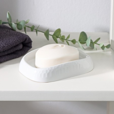 Tule soap dish, 12.5 × 9.1 × 2.6 cm, color is light gray-1