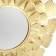 Decor Wall metal with a mirror "Flower. Fan" gold 94x94x7 cm