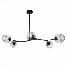Suspended EVOLUCE lamp. Sle154843-05. Rametto. 5x40 watts, E27, 139x78x33 cm, black color