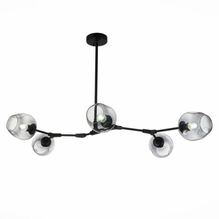 Suspended EVOLUCE lamp. Sle154843-05. Rametto. 5x40 watts, E27, 139x78x33 cm, black color