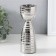 Ceramic Cumber for 1 candle "Zebra" d = 4 cm silver 6.5x6.5x18 cm