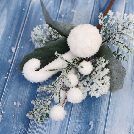 Decor "Winter Dreams" Snow Apple and Berries, 14 cm-1