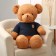 Soft toy "Bear", in a knitted sweater, 105 cm, blue color