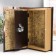 Safe-book wood to the leatherette "wine" 21x13x5 cm