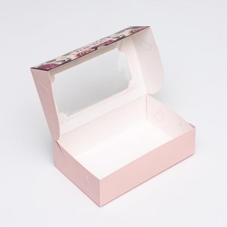 Folding box with a window for marshmallows "For You", 25 x 15 x 7 cm-5