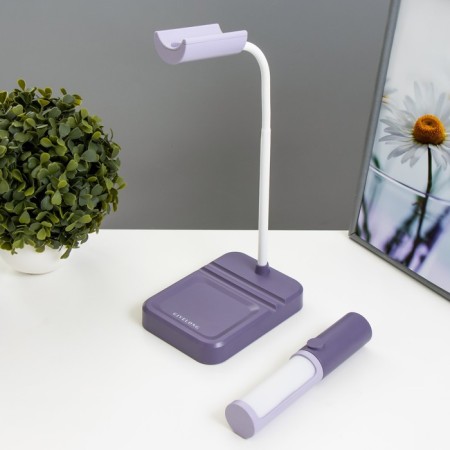 Lancer table lamp LED 3.5W USB batteries Violet 11x15x45 cm Risalux-5