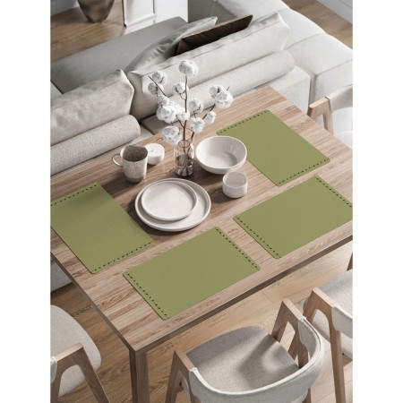 A set of napkins for setting the “olives” table, rectangular, rounded edges, size 30x46 cm, 4 pcs