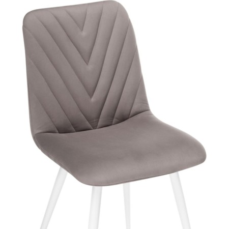 SHEET on a metal frame RALF Metal/velor, white/latte 44x53x83 cm-4